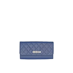 FLYING BERRY Women Blue Checked Purse With Quilted Detailing-picture-25