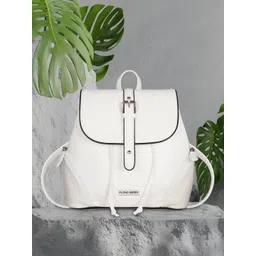 FLYING BERRY Women White & Black Backpack with Compression Straps-picture-10