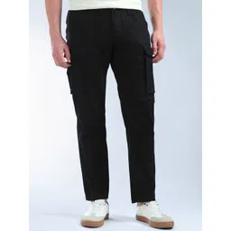 Flying Machine Cargo Pants Men Relaxed Tapered Fit Cotton Mid-Rise Cargos Trousers-picture-17