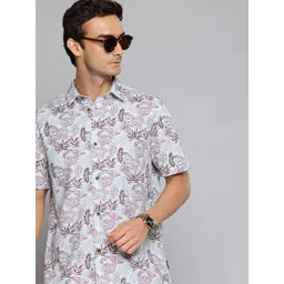 Flying Machine Floral Printed Pure Cotton Casual Shirt-picture-10