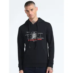 Flying Machine Graphic Printed Hooded Pullover Sweatshirt-picture-42