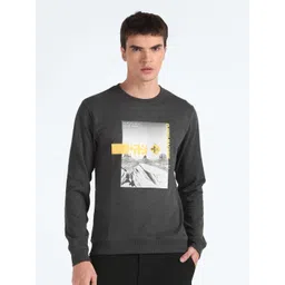 Flying Machine Graphic Printed Hooded Pullover Sweatshirt-picture-26