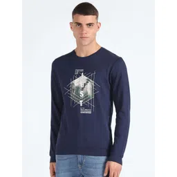 Flying Machine Graphic Printed Pure Cotton Sweatshirt-picture-39