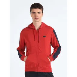 Flying Machine Hooded Pure Cotton Front Open Sweatshirt-picture-34