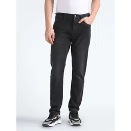 Flying Machine Men Black Michael Slim Tapered Fit Mid-Rise Clean Look Stretchable Jeans-picture-30