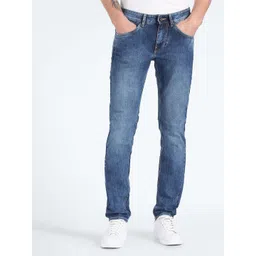 Flying Machine Men Blue Jackson Skinny Fit Low-Rise Light Fade Stretchable Jeans-picture-23