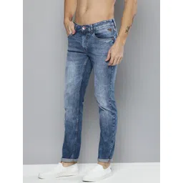 Flying Machine Men Blue Micheal Slim Tapered Fit Light Fade Stretchable Jeans-picture-17