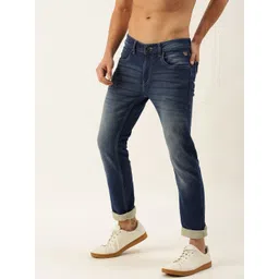 Flying Machine Men Blue Slim Tapered Michael Fit Light Fade Mid Rise Jeans-picture-39