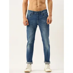 Flying Machine Men Blue Slim Tapered Micheal Fit Heavy Fade Stretchable Jeans-picture-15