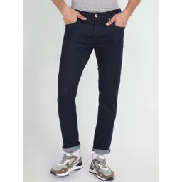 Flying Machine Men Blue Tapered Fit Low Distress Mid-Rise Cotton Jeans-picture-37