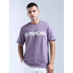 Flying Machine Men Brand Logo Printed Raw Edge T-shirt-picture-18