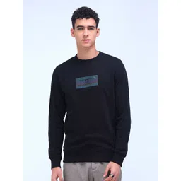 Flying Machine Men Brand Logo Printed Round Neck Cotton Pullover Sweatshirt-picture-35
