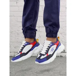 Flying Machine Men Colourblocked & Textured PU Sneakers-picture-19