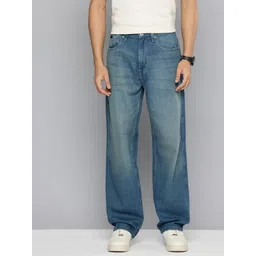 Flying Machine Men F55 Cobain Loose Straight Fit Heavy Fade Pure Cotton Jeans-picture-31