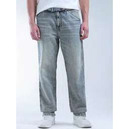 Flying Machine Men Loose Relaxed Fit Light Fade Stretchable Jeans-picture-20