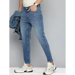 Flying Machine Men Mankle Relaxed Tapered Fit High-Rise Light Fade Stretchable Jeans-picture-18