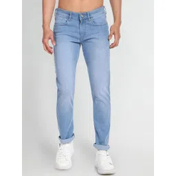 Flying Machine Men Mid-Rise Light Shade Heavy Fade Non Stretchable Slim Fit  Jeans-picture-24