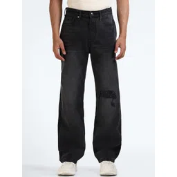 Flying Machine Men Mildly Distressed Light Fade Whiskers Stretchable Jeans-picture-26