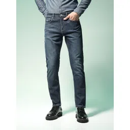 Flying Machine Men Navy Blue Micheal Slim Tapered Fit Light Fade Stretchable Jeans-picture-22
