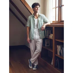 Flying Machine Men Relaxed Fit Striped Spread Collar Casual Shirt-picture-31