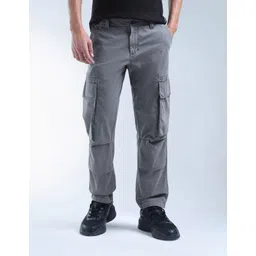 Flying Machine Men Relaxed Loose Fit Cargos Trousers-picture-15