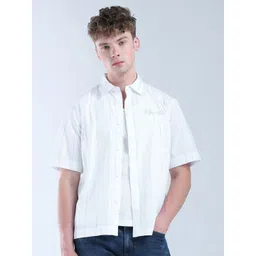 Flying Machine Men Relaxed Pinstripes Opaque Striped Casual Shirt-picture-36