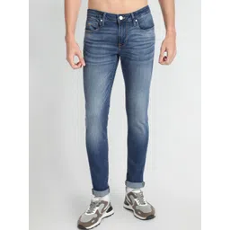 Flying Machine Men Skinny Fit Low Distress Light Fade Stretchable Jeans-picture-37