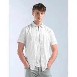 Flying Machine Men Slim Fit Floral Opaque Printed Casual Shirt-picture-27