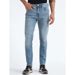 Flying Machine Men Slim Tapered Fit Clean Look Heavy Fade Whiskers Stretchable Jeans-picture-24