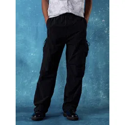 Flying Machine Men Solid Cargos Trousers-picture-23