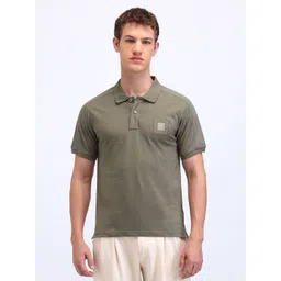 Flying Machine Men Solid Polo Collar Cotton T-shirt-picture-17