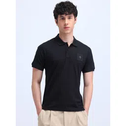 Flying Machine Men Solid Polo Collar Cotton T-shirt-picture-18