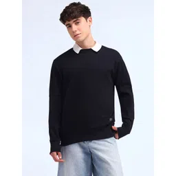Flying Machine Men Solid Round Neck Sweatshirt-picture-21