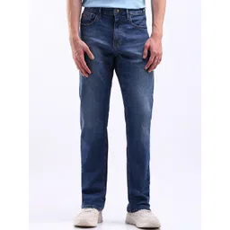 Flying Machine Men Straight Fit Low Distress Light Fade Stretchable Jeans-picture-20