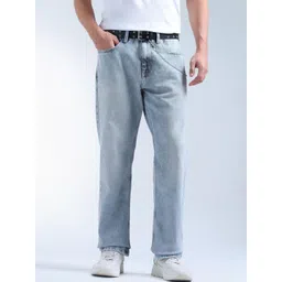 Flying Machine Men Straight Fit Mid-Rise Light Fade Stretchable Jeans-picture-33