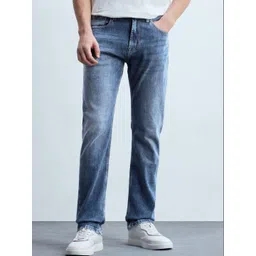 Flying Machine Men Straight Fit Mid-Rise Light Fade Stretchable Jeans-picture-35