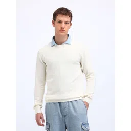 Flying Machine Men Textured Pullover Sweater-image-40