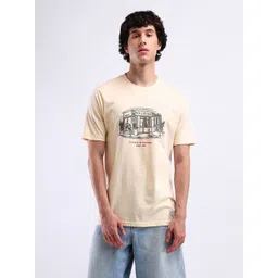 Flying Machine Men Typography Printed Applique T-shirt-picture-27