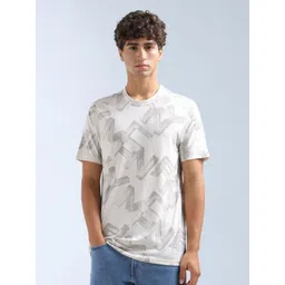 Flying Machine Men Typography Printed Applique T-shirt-picture-32
