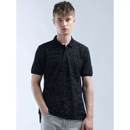 Flying Machine Men Typography Printed Polo Collar Cotton T-shirt-picture-23