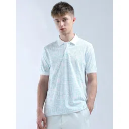 Flying Machine Men Typography Printed Polo Collar Cotton T-shirt-picture-21