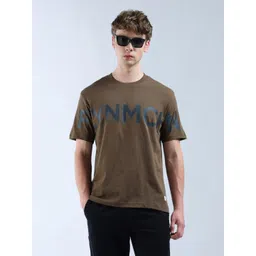 Flying Machine Men Typography Printed Round Neck Cotton Relaxed Fit T-shirt-picture-13