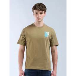 Flying Machine Men Typography Printed Round Neck Cotton Relaxed Fit T-shirt-picture-11