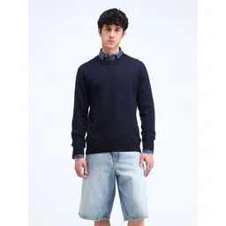 Flying Machine Men Typography Printed Round Neck Pure Cotton Pullover Sweater-picture-18