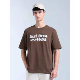 Flying Machine Men Typography Printed Round Neck Pure Cotton Relaxed Fit T-shirt-picture-15