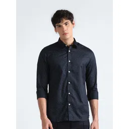 Flying Machine Micro Ditsy Printed Twill Pure Cotton Casual Shirt-picture-29