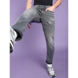 Flying Machine Mid Rise Slash Slim Tapered Fit Selvage Jeans-picture-22