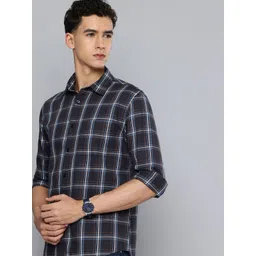 Flying Machine Pure Cotton Slim Fit Tartan Checked Casual Shirt-picture-37