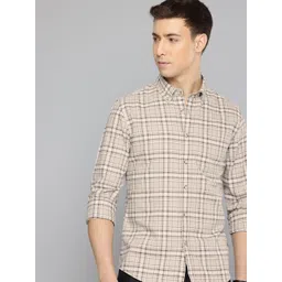 Flying Machine Pure Cotton Slim Fit Tartan Checks Casual Shirt-picture-24