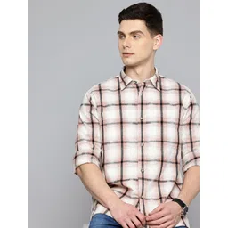 Flying Machine Pure Cotton Tartan Checks Casual Shirt-picture-26